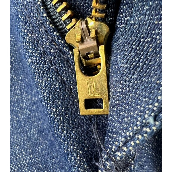 Vintage Wrangler 946DEN Cowboy Cut Regular Fit Raw Denim Blue Jeans Mens 30x33 - Picture 9 of 10